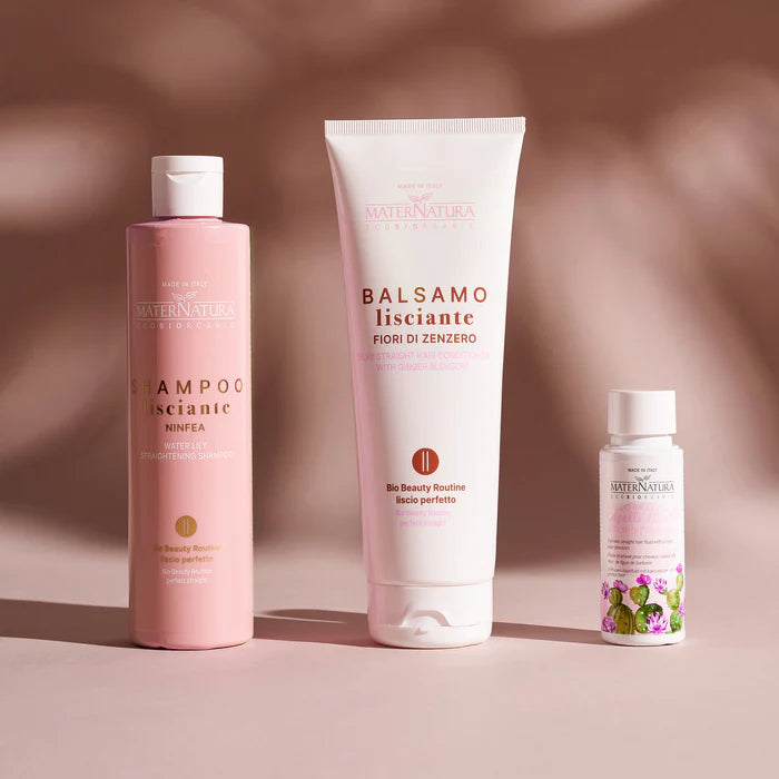 Rutina de belleza natural para cabello liso