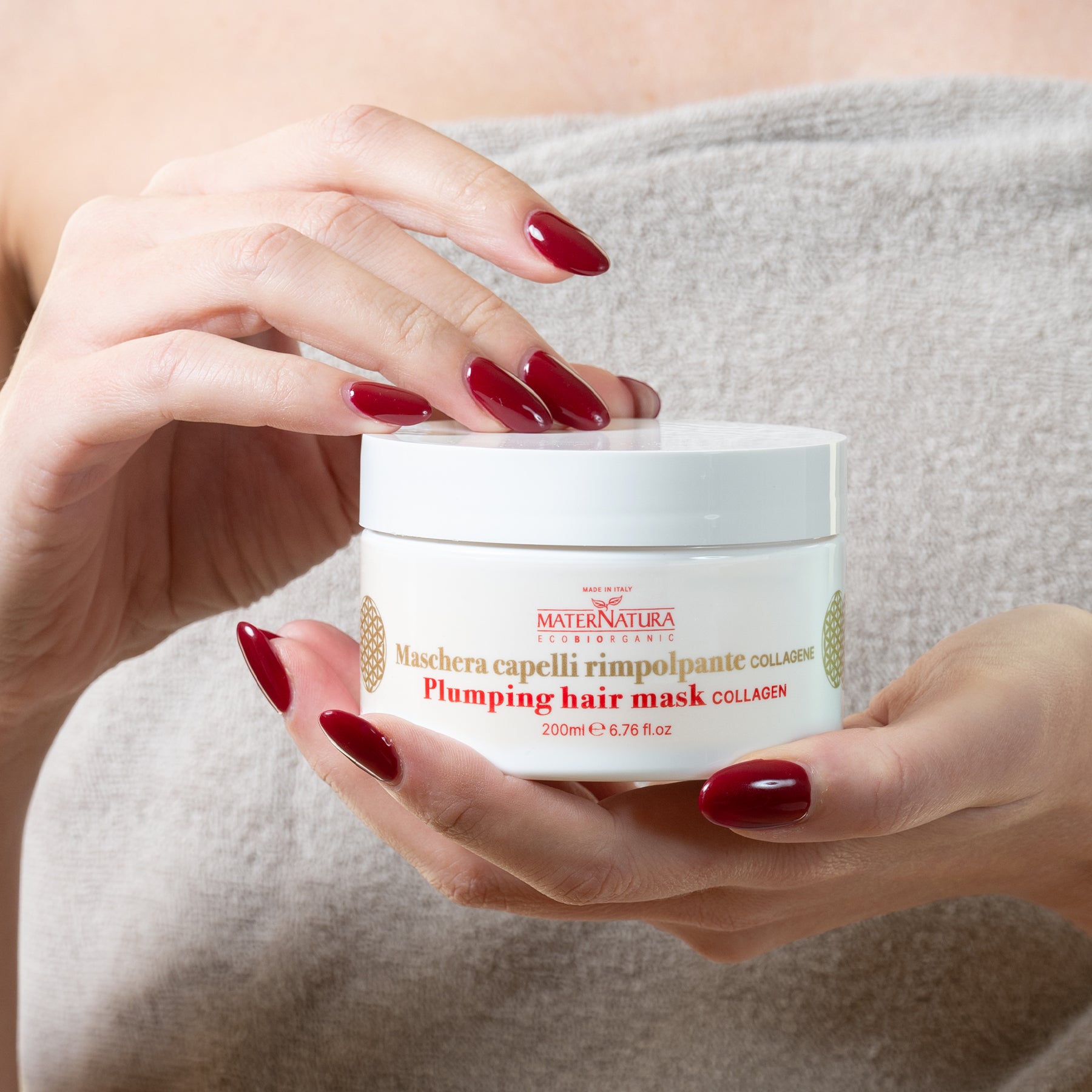 Mascarilla capilar de colágeno volumen y antiedad